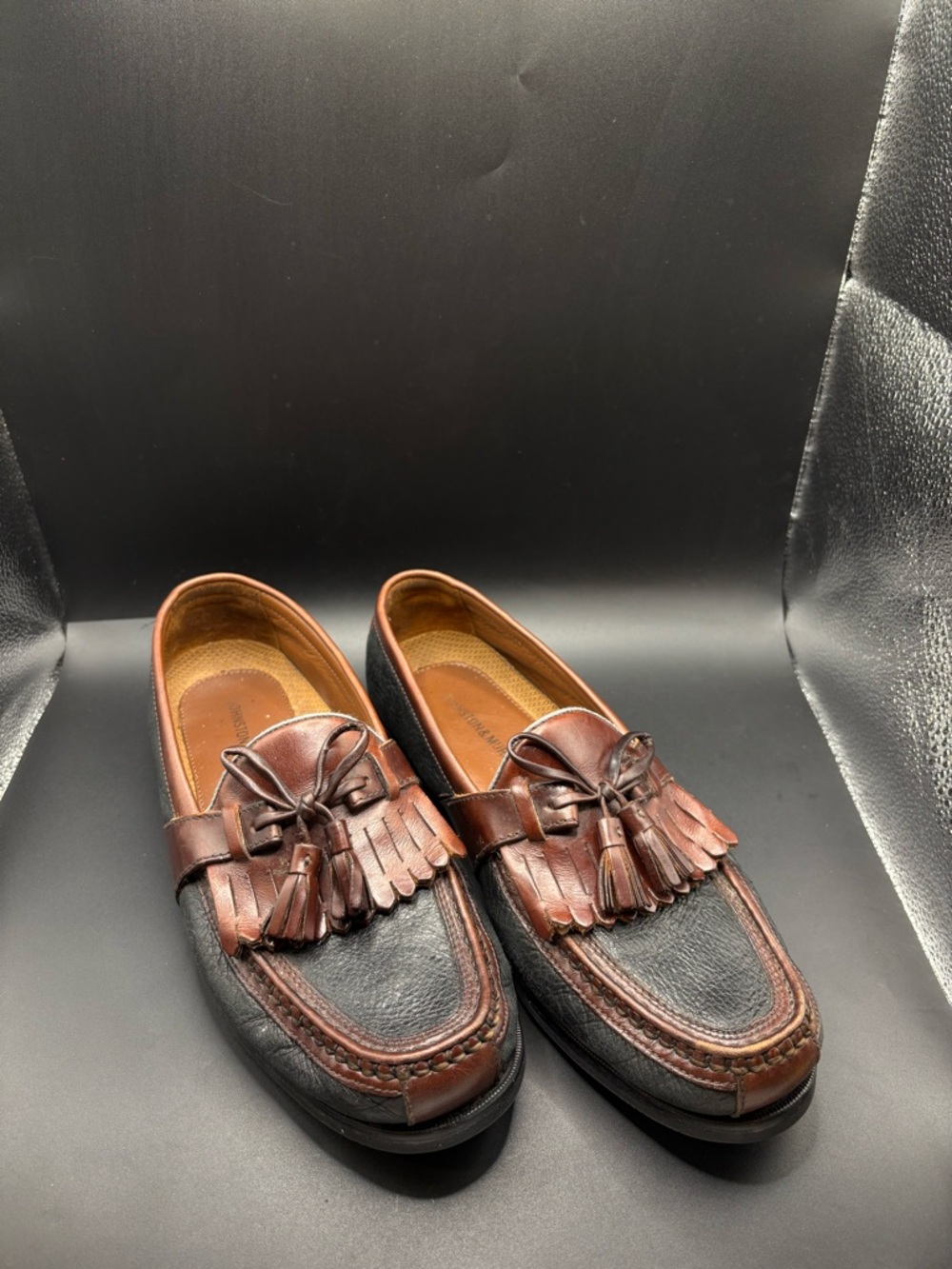 Johnston & Murphy Men's Aragon II Kiltie Tassel Black Brown Loafer Shoes Sz 8.5M